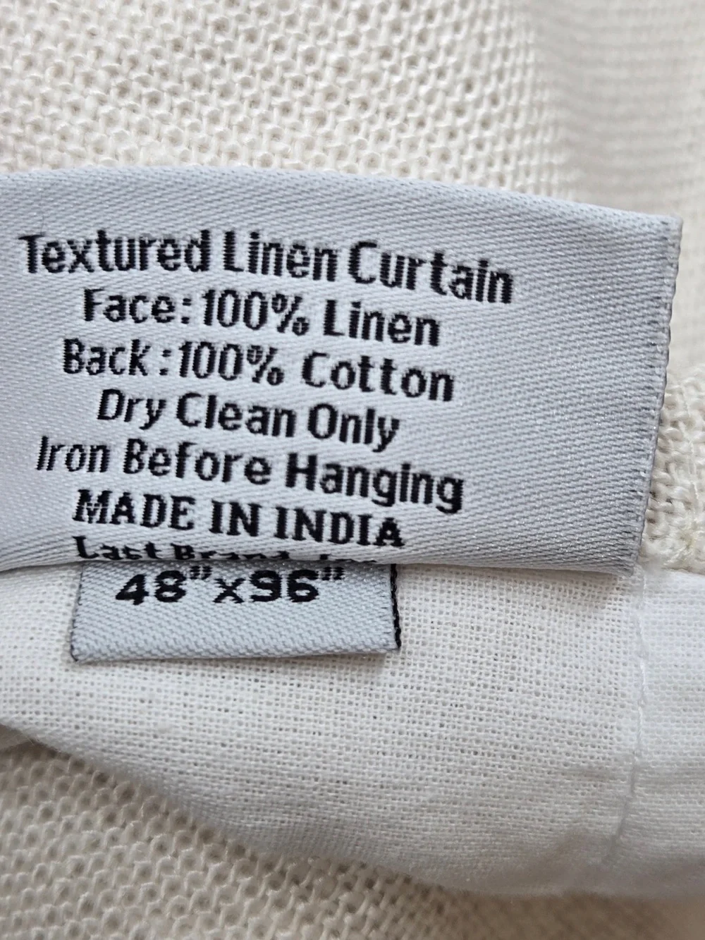 NWT QUINCE Set Of 2 48x96 Heavyweight European Linen Curtains Sand 0145